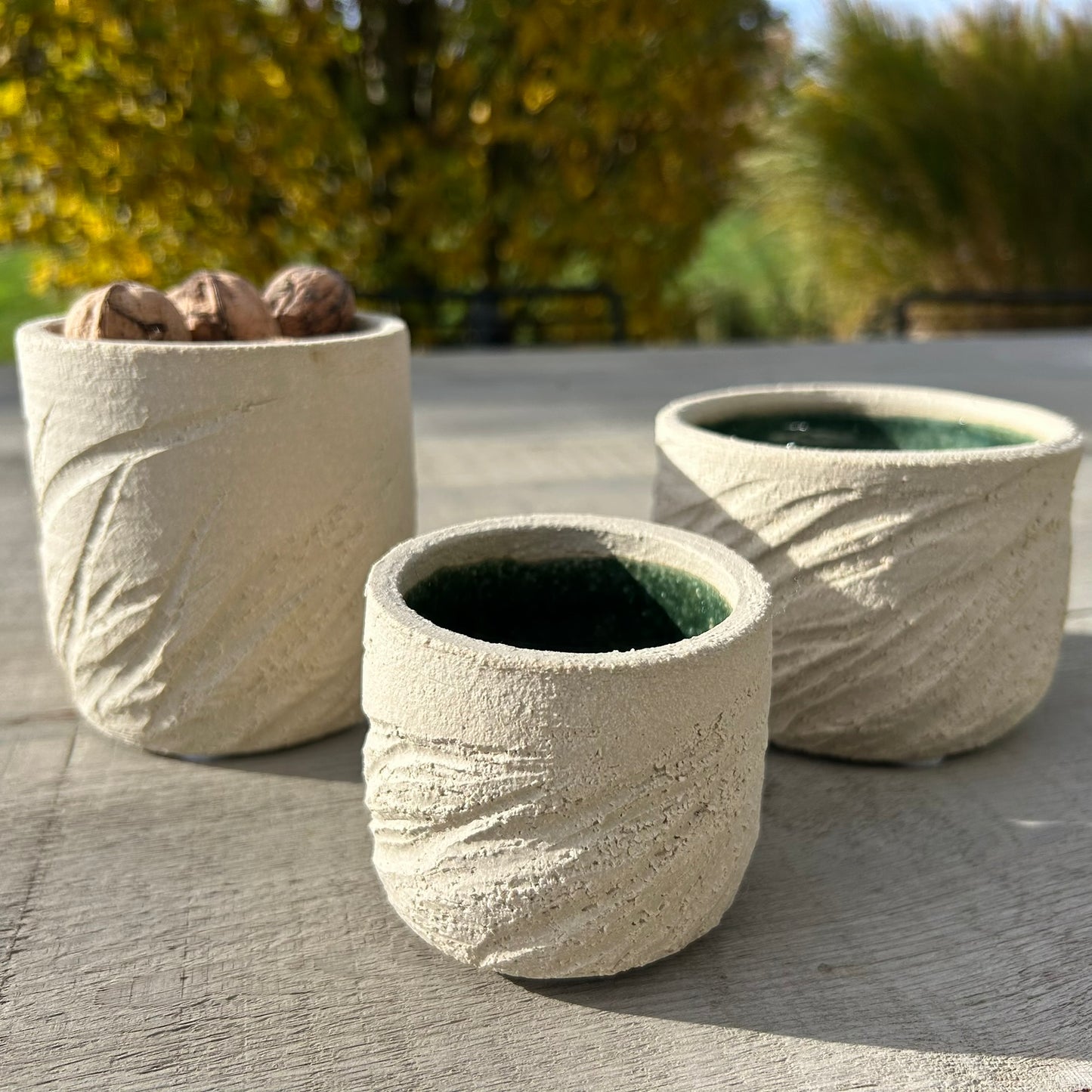 Trio de pots – Vert Brut